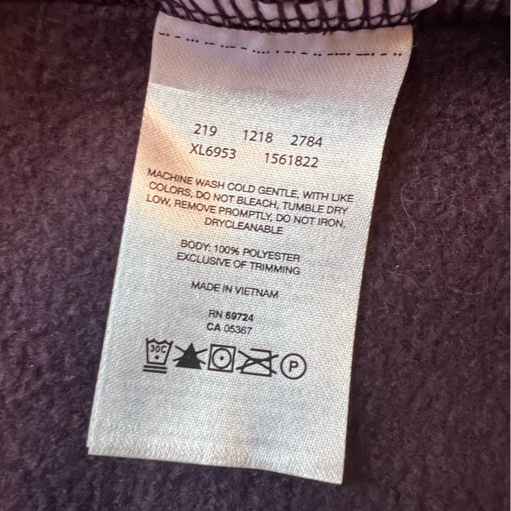 Columbia- Zip- up Fleece Vest with pockets- Deep Purple- XL - Picture 3 of 7